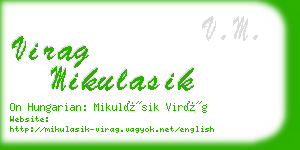 virag mikulasik business card